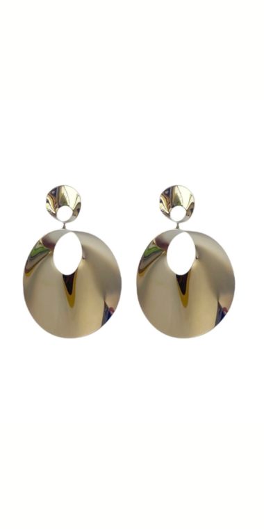 Aretes Círculo Doblado Doble