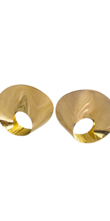 Aretes Círculo Doblado